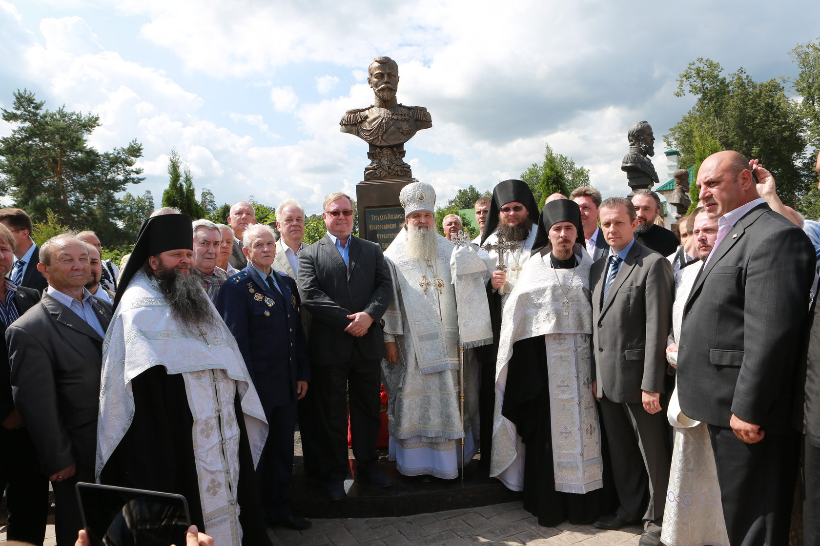 Открытие памятника Императору Николаю II, Николо-Берлюковский монастырь